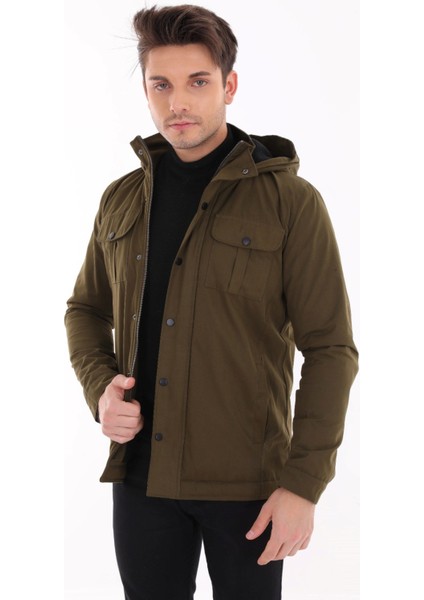 Tomms Erkek Jake Slim Fit Kapüşonlu Içi Kürklü Kısa Mont Soğuk Geçirmez BNTDNR-8109 modelleri