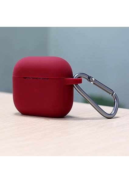 Airpods 3 2021( Airpods 3. Nesil) Kılıf Silikon Kılıf - Bordo