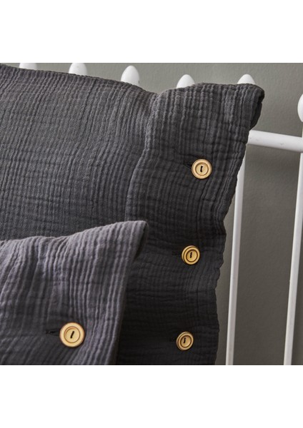 Pruva Çift Kişilik Müslin Yatak Örtüsü Seti Antrasit fırsatları