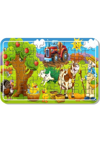 Çiftçi ve Hayvanları, Oyun Zamanı, Noel Baba, Tatil ve Deniz 54 Parça 4'lü Ahşap Puzzle Set fiyatları