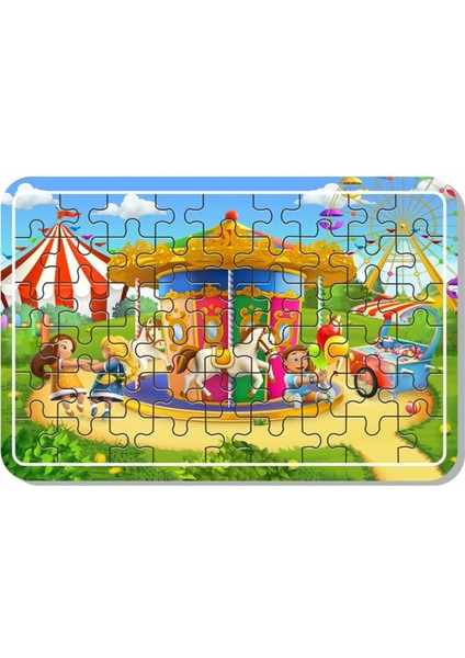 Uzay Kedi, Sevimli Hayvanlar, Lunapark , Masal Kahramanları Çiftlik Hayvanları 54 Parça Ahşap Puzzle
