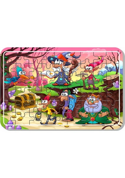 Uzay Kedi, Sevimli Hayvanlar, Lunapark , Masal Kahramanları Çiftlik Hayvanları 54 Parça Ahşap Puzzle