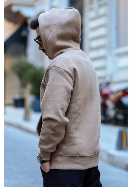 Oversize Kapüşonlu Kanguru Cepli Sweatshirt - Hoodie