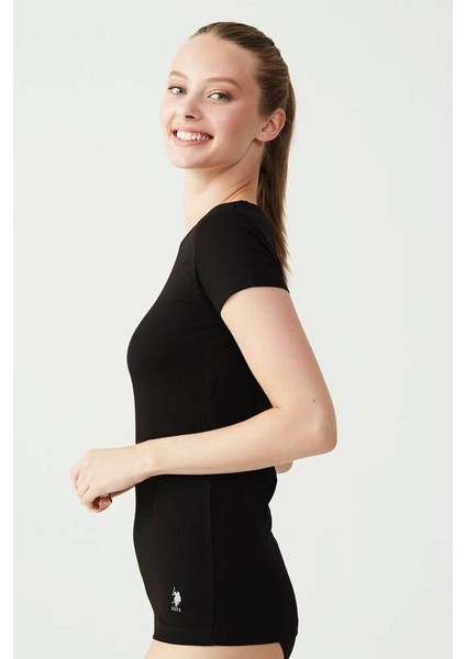 Kısa Kollu Bisiklet Yaka Basic Tişört 66002