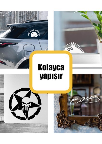 | Kartal | Araba Laptop Duvar Folyo Sticker 40 x 40 cm