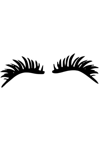 | Kirpik | Araba Laptop Duvar Folyo Sticker 10 x 4 cm