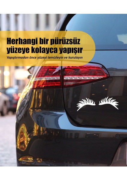 | Kirpik | Araba Laptop Duvar Folyo Sticker 10 x 4 cm fiyatları