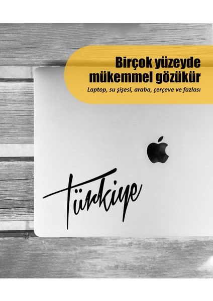 | Türkiye El Yazısı | Araba Laptop Duvar Folyo Sticker 10 x 6 cm