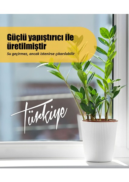 | Türkiye El Yazısı | Araba Laptop Duvar Folyo Sticker 10 x 6 cm