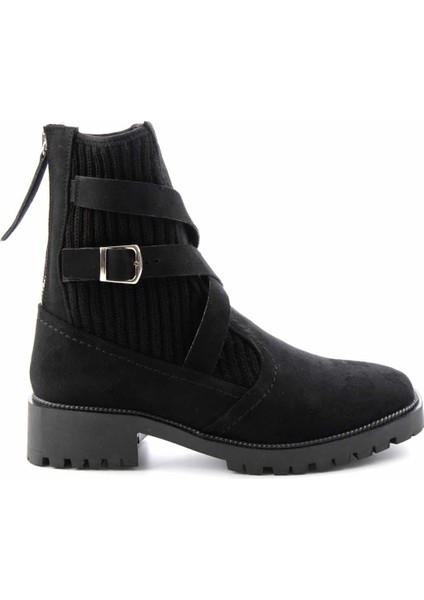 Siyah Süet Kadın Bot & Bootie K02990101802