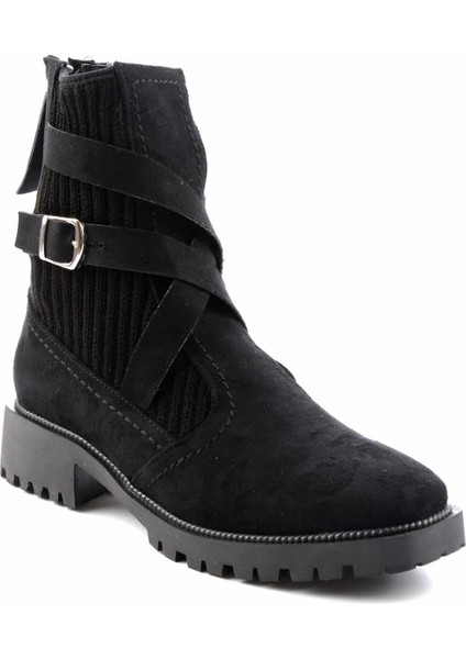 Siyah Süet Kadın Bot & Bootie K02990101802