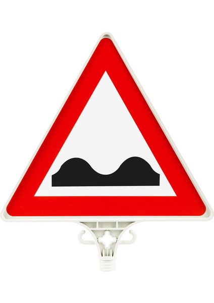 Üçgen Uyarı Levhası Kasisli Yol Çift Yön