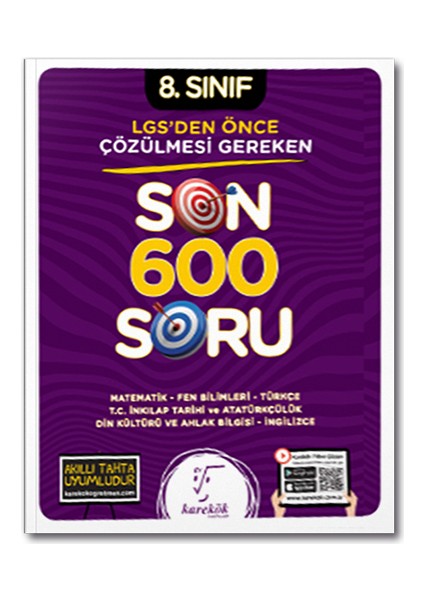8. Sınıf LGS Den Önce Çözülmesi Gereken Son 600 Soru