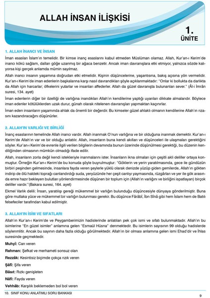 Ddy Yayınları 10.Sınıf Din Kültü ve Ahlak Bilgisi Efsane Konu Anlatımlı Soru Bankası