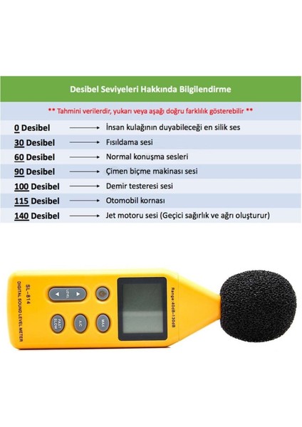 SL-814 Dijital Gürültü ve Ses Ölçer