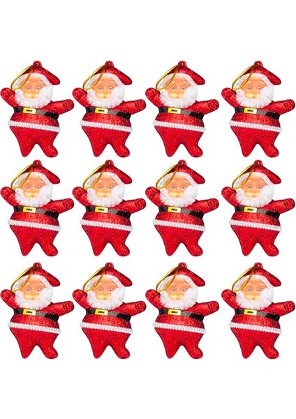 Yılbaşı Çam Ağacı Süsü Noel Baba 12'li