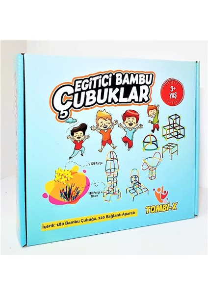 Süper Bambu Çubuklar 300 Parça Oyuncak Bambu Çubuk Eğitici Oyun
