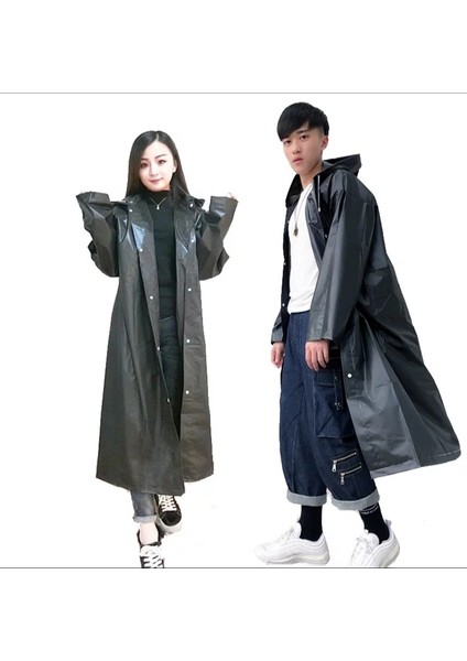 Eleven Eva Unisex Pratik Siyah Yağmurluk