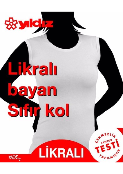 Kadın Likralı Sıfır Kol Atlet 3'lü Paket - 2235-2236-2237