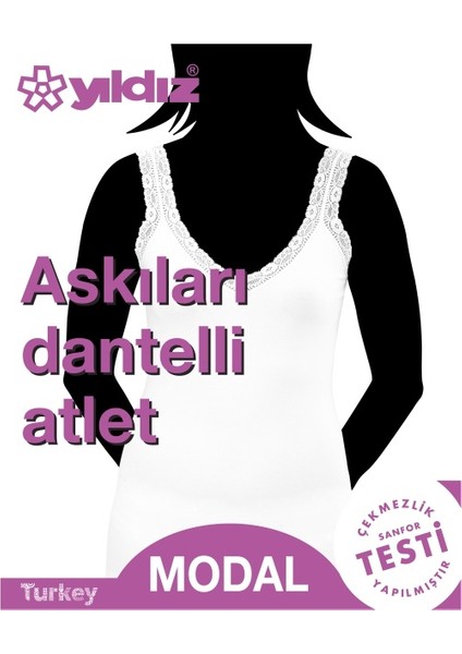 Bayan Askıları Dantelli V Yaka Likralı Atlet fiyatları