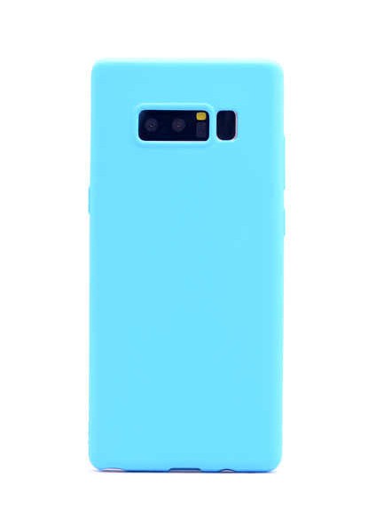 Samsung Galaxy Note 8 Kılıf Kamera Korumalı Ince Darbe Emici Leke Tutmaz Silikon Kapak Mavi