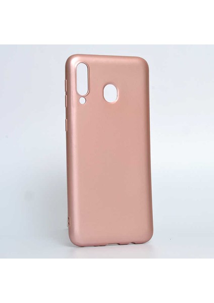 Samsung Galaxy M30 Kılıf Kamera Korumalı Ince Darbe Emici Leke Tutmaz Silikon Kapak Rose Gold