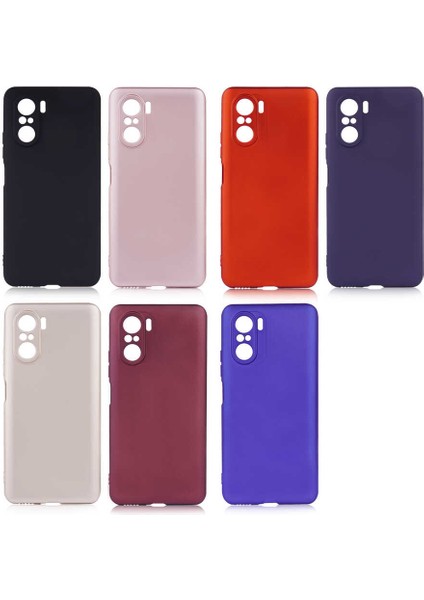 Xiaomi Redmi K40 Kılıf Kamera Korumalı Ince Darbe Emici Leke Tutmaz Silikon Kapak Mürdüm