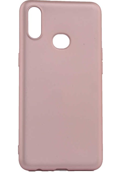 Samsung Galaxy A10S Kılıf Kamera Korumalı Ince Darbe Emici Leke Tutmaz Silikon Kapak Rose Gold