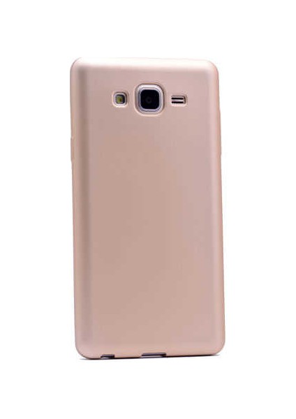 Samsung Galaxy On7 Kılıf Kamera Korumalı Ince Darbe Emici Leke Tutmaz Silikon Kapak Gold