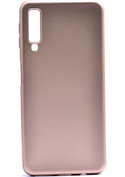Samsung Galaxy A7 2018 Kılıf Kamera Korumalı Ince Darbe Emici Leke Tutmaz Silikon Kapak Gold