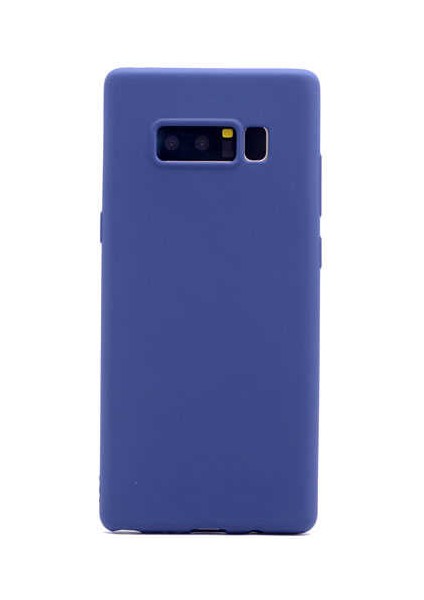 Samsung Galaxy Note 8 Kılıf Kamera Korumalı Ince Darbe Emici Leke Tutmaz Silikon Kapak Lacivert