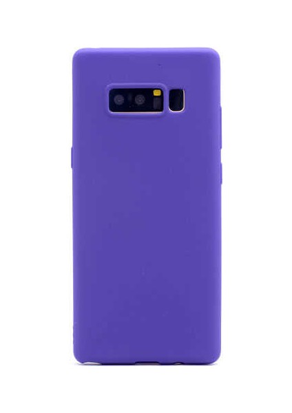 Samsung Galaxy Note 8 Kılıf Kamera Korumalı Ince Darbe Emici Leke Tutmaz Silikon Kapak Mor