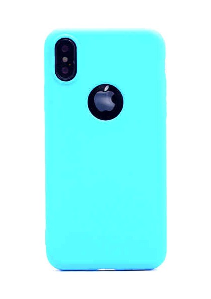 Apple iPhone x Kılıf Kamera Korumalı Ince Darbe Emici Leke Tutmaz Silikon Kapak Turkuaz