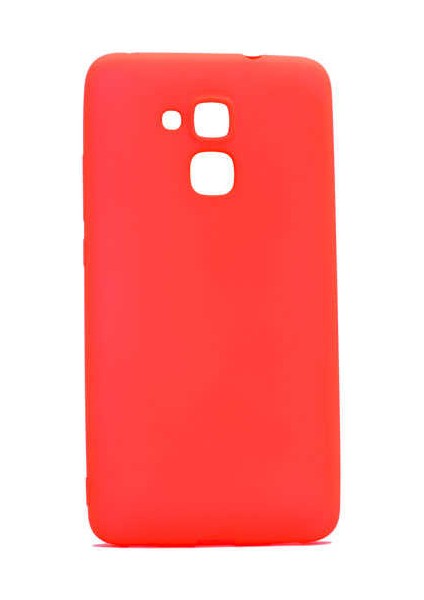 Huawei Honor Gr5 Kılıf Kamera Korumalı Ince Darbe Emici Leke Tutmaz Silikon Kapak Kırmızı
