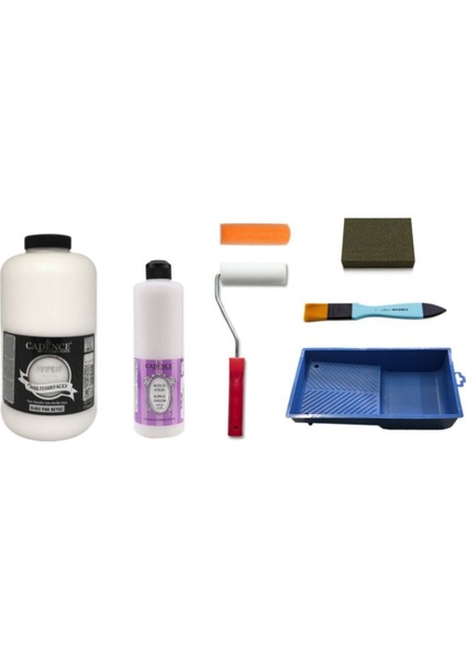 2 Litre Pak Beyaz Boya + 500 ml Parlak Vernik Set