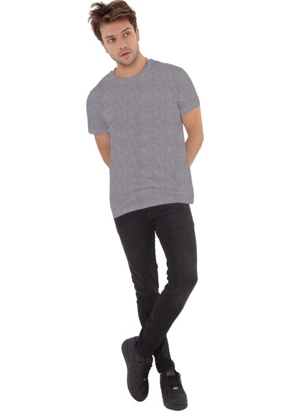 Erkek Basic T-Shirt - Gri