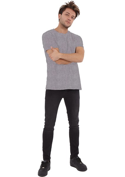 Erkek Basic T-Shirt - Gri fiyatları