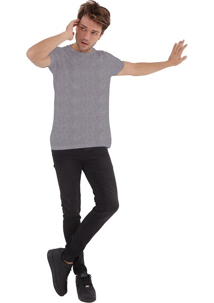 Erkek Basic T-Shirt - Gri modelleri