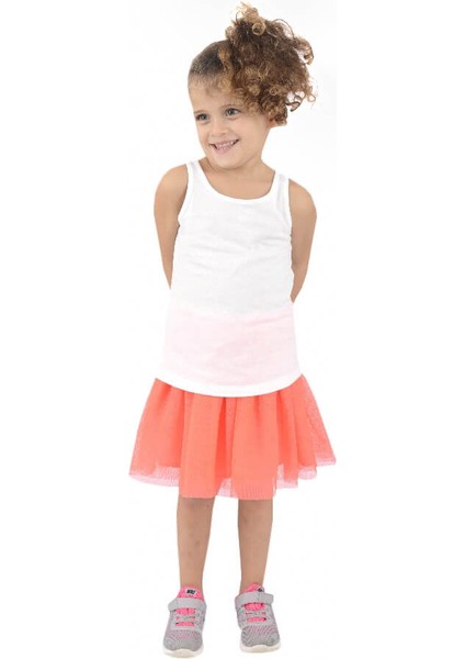 Organik Kız Çocuk Atlet - Beyaz