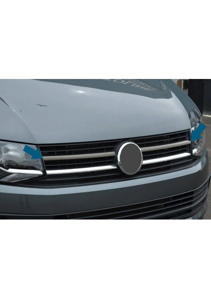 VW T6 Caravelle Siyah Krom Ön Panjur Comfortline - Highline 2 Parça 2015-2019 Arası