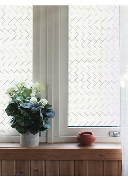334-0047 Zigzag Desen Statik Cam Folyo (45CM x 1mt)