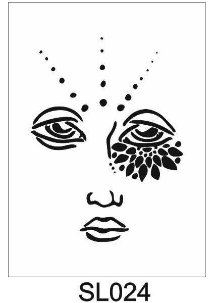Siluet Desenler Stencil Şablon 25 x 25 cm SL-024