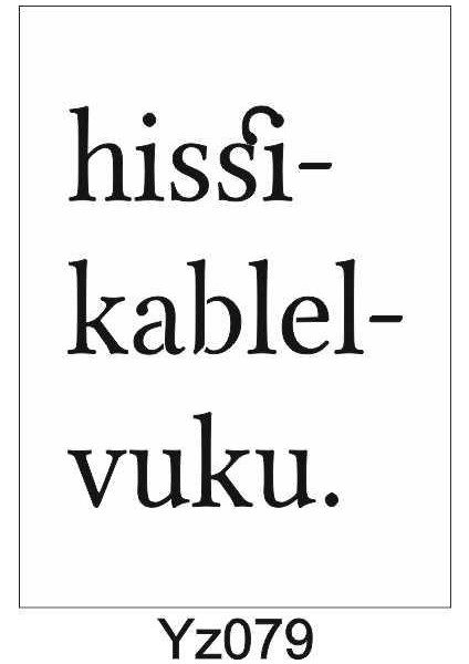 Yazı Desenler Stencil Şablon 21 x 30 cm YZ-079