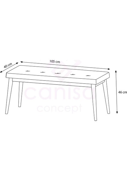 Concept Canisa Pera Serisi Bench Gürgen Tam Isleket Kumaş fırsatları
