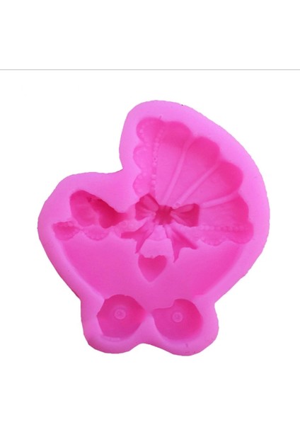 Fiyonklu 6,5cm Bebek Arabası Silikon Kalıp K-440 Mum Kokulu Taş Alçı Kalıbı fiyatları