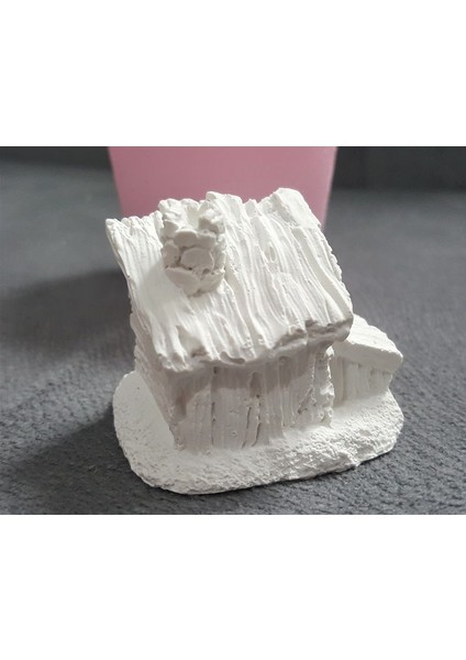 Minyatür Ahşap Dağ Evi Terrarium Ev Süsü Silikon Kalıp K-865