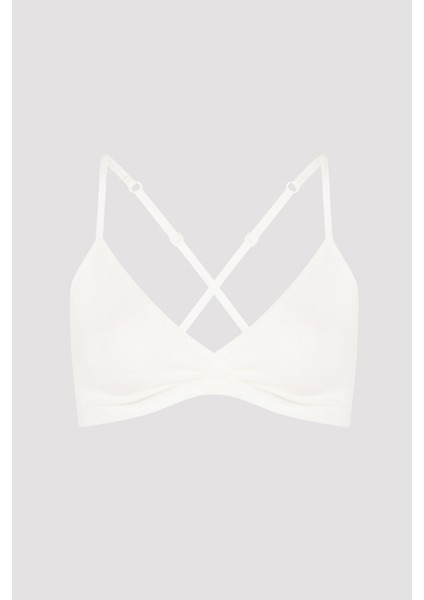 Beyaz Triangle Basic Cotton Sütyen