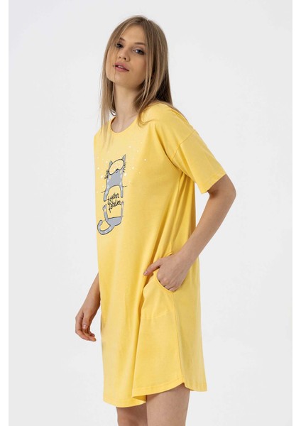 Pamuklu Düşük Omuzlu Uzun Kol Gecelik fırsatları