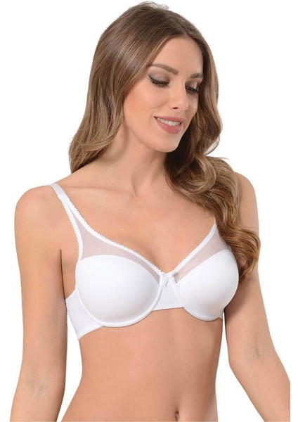 Tül Detaylı Desteksiz Kaplı Sütyen 3412