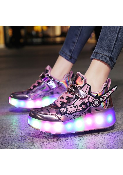 Sıtong LED Işıklı Paten Ayakkabı - Pembe (Yurt Dışından) indirimleri